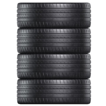 Car tires in high resolution on transparent background.