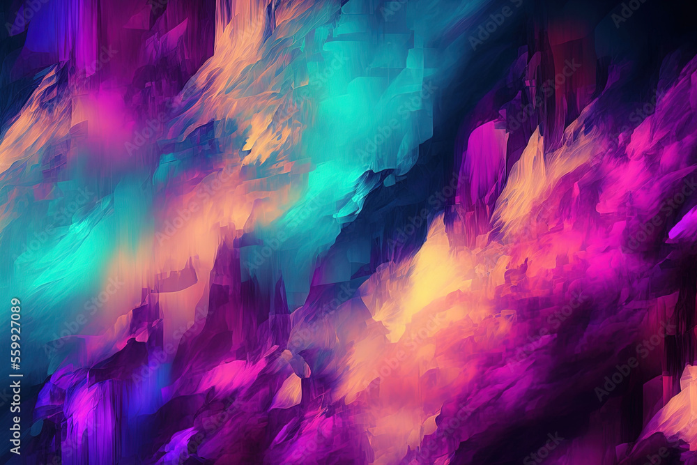 Poster digital texture blurry colorful background design abstract. generative ai