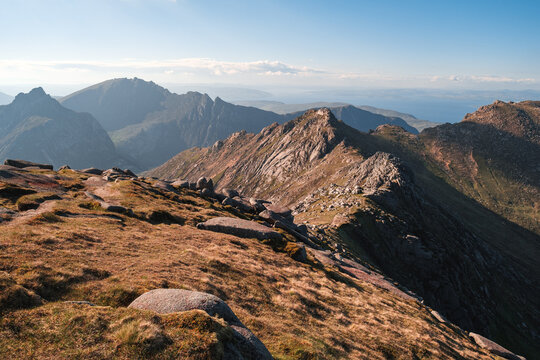 View from the summit of Goatfell on the Isle of Arran, Scotland