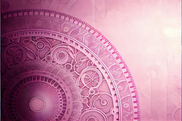 Steampunk background with lace and gears in Dusty Rose 