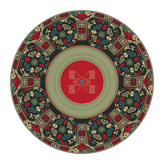 Kilim round design element 4