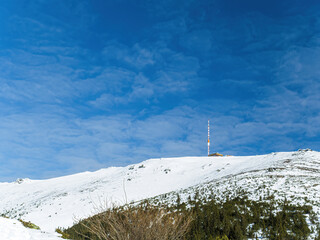 TV tower of Kralova Hola Slovakia Low Tatras in winter © MatyasSipos