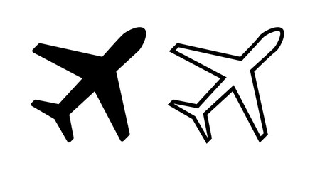 Plane icon vector illustration. Airplane sign and symbol. Flight transport symbol. Travel sign. aeroplane