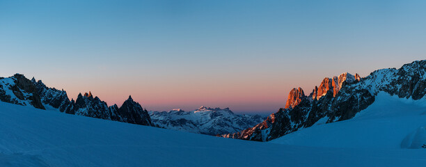 Sunset at la Mer de glace
