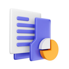 3d folder file icon illustration render