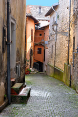 the historic center of Fiuggi Italy
