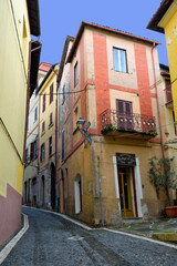 the historic center of Fiuggi Italy