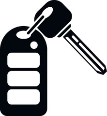 Drive car key icon simple vector. Remote button. Digital system