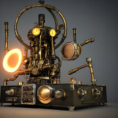 Generative AI : Steampunk Fusion Energy Generator
