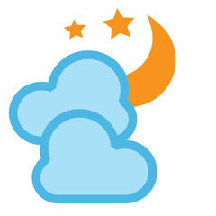 Cloudy Flat Icon