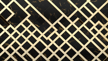 Black and gold marble texture background, abstract unique design, Generative AI