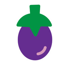 Eggplant Flat Icon