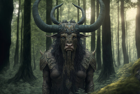 Minotaur (Minos the Bull) is a Cretan monster with the body of a man and the head of a bull.