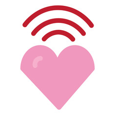 Fototapeta premium Signal Flat Icon