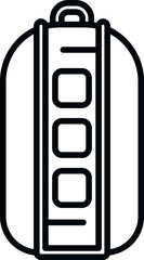 Digital car key icon outline vector. Smart remote button. Mobile business