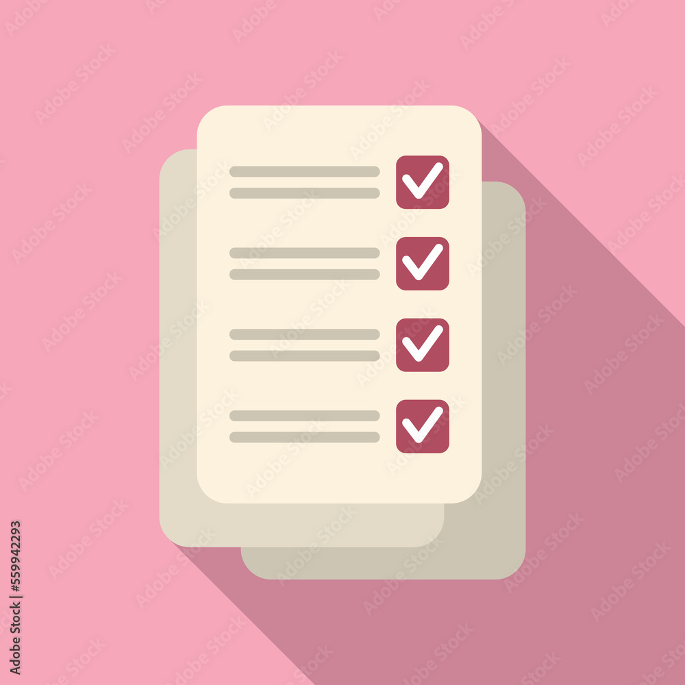 Aufkleber done task schedule icon flat vector. calendar event. board list