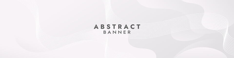 Abstract white Fluid Banner Template. Modern background design. gradient color. Dynamic Waves. Liquid shapes composition. Fit for banners