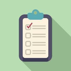 Agenda task schedule icon flat vector. Event time. List business