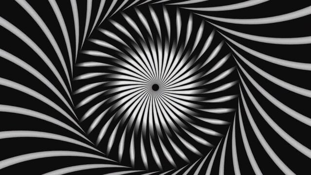 Psychedelic hypnosis trip video black and white
