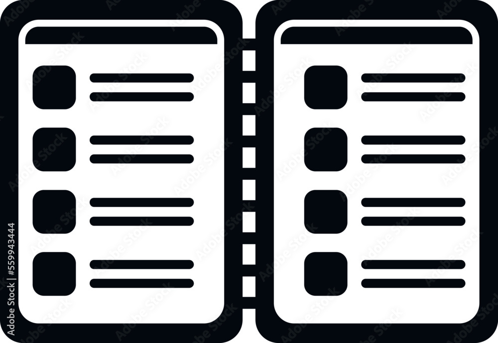 Poster notebook task schedule icon simple vector. person event. busy agenda
