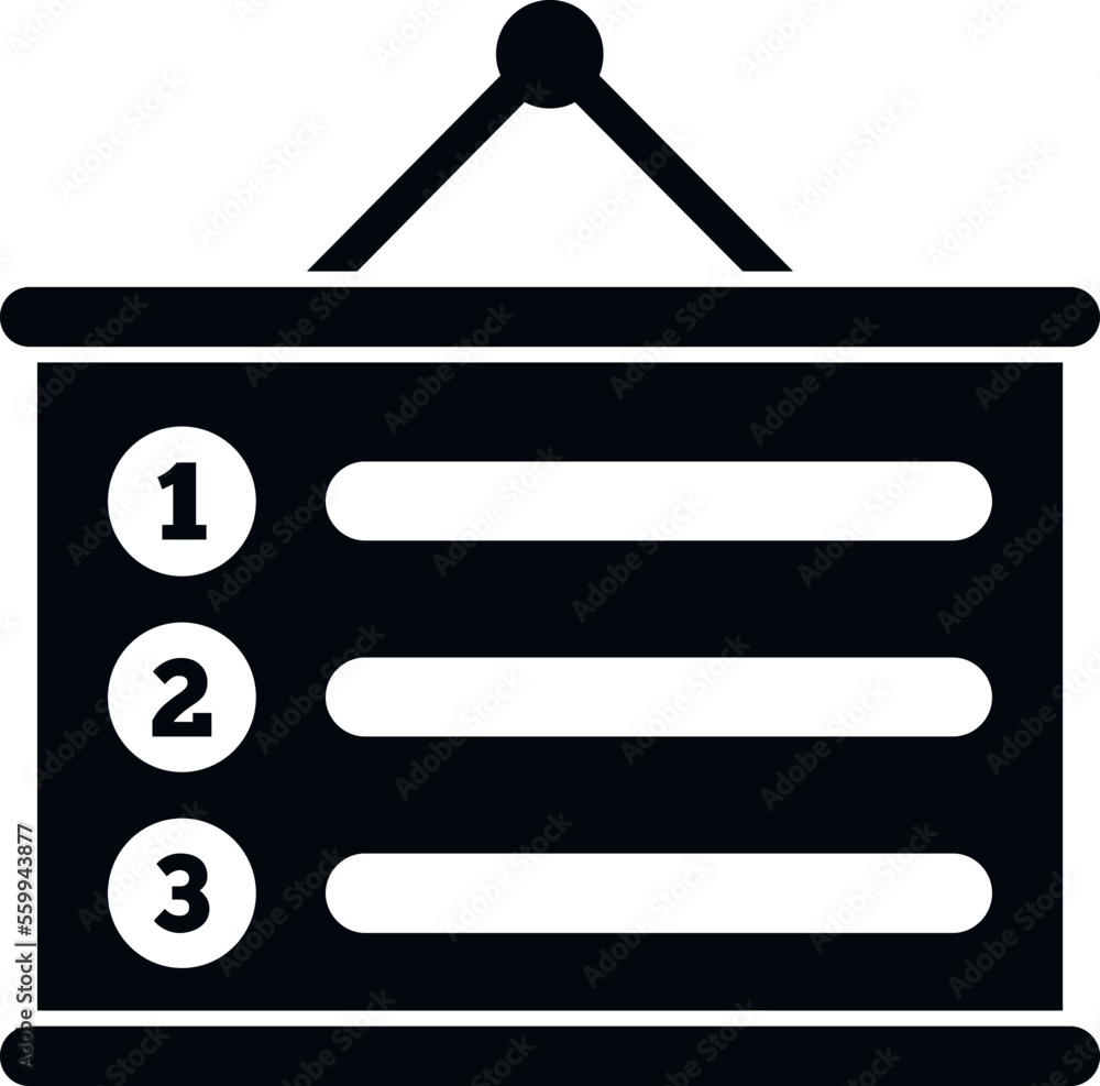 Poster wall task schedule icon simple vector. event time. agenda settings