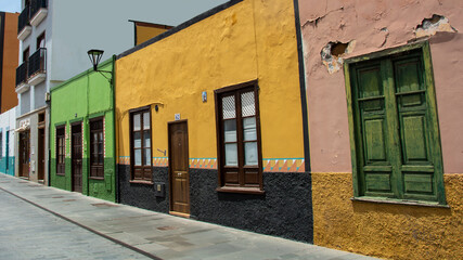 Puerto de la Cruz, Tenerife, Spain  - A street in the city on the Canary Island