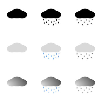 Meteorlogy weather icons set