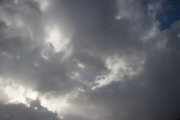 Obraz premium storm clouds gathered beginning to block the sun