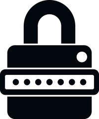 Code padlock icon simple vector. Cipher data. Lock security