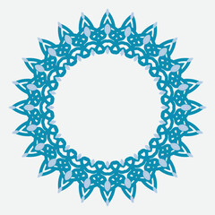 decorative round frame. circle frame. Vector design element.