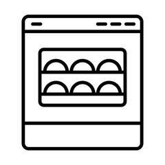 Oven Icon Logo Design Vector Template Illustration Sign And Symbol Pixels Perfect