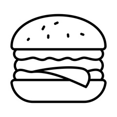 Burger Icon Logo Design Vector Template Illustration Sign And Symbol Pixels Perfect