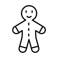 Gingerbread Icon Logo Design Vector Template Illustration Sign And Symbol Pixels Perfect