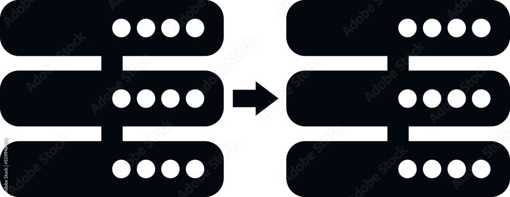 Poster server data backup icon simple vector. cloud storage. document system