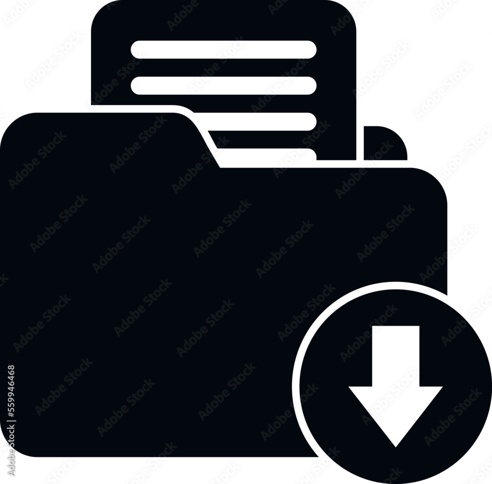 Poster backup folder icon simple vector. data storage. file network