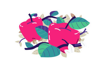 Apple Farm Vector Illustration