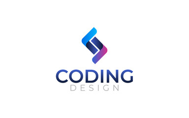 Illustration vector graphic of a coding, programmer, Coder Company logo design template
