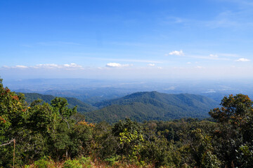 Yaw.4 (1373 m) top mountain of Doi Khun Tan national park, Lamphun, Thailand. 