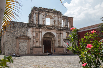 View of old building against cloudy sky