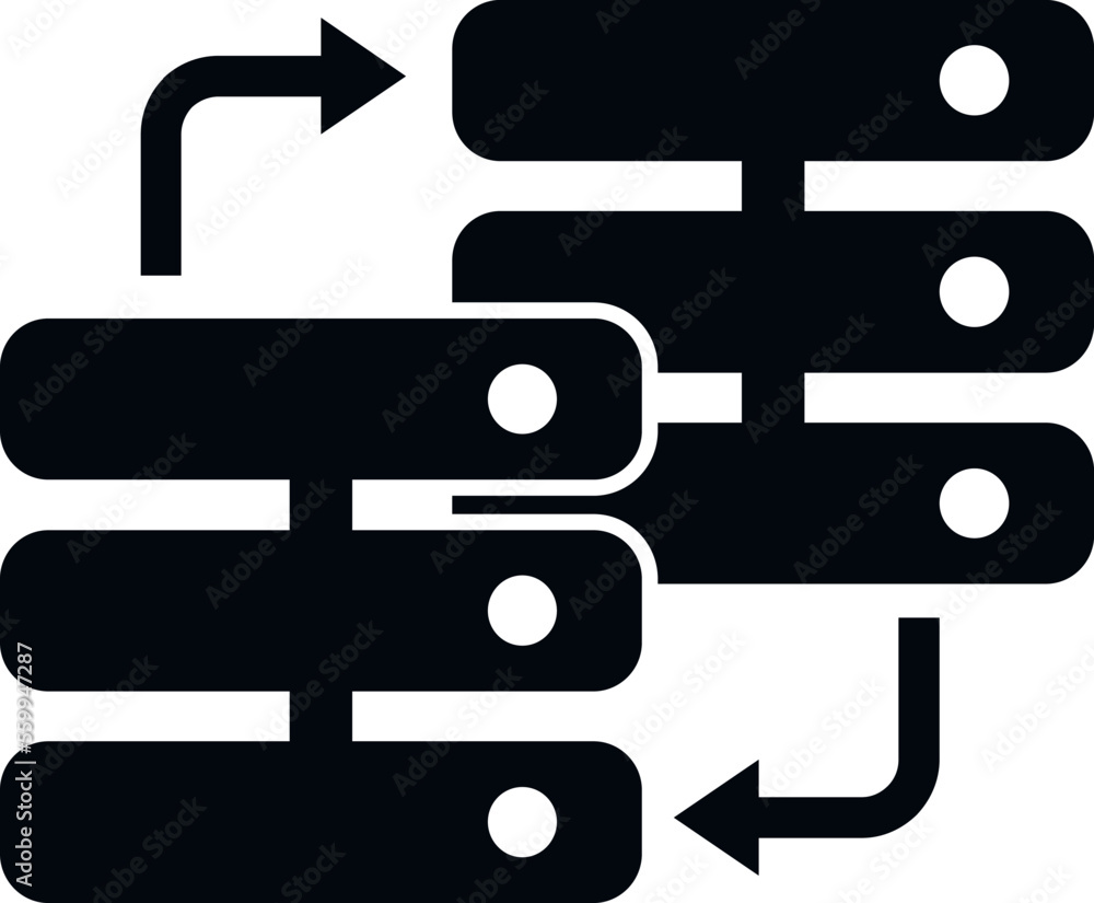 Poster server storage icon simple vector. backup data. file network