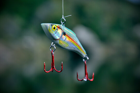 Colorful close-up of a fishing lure.