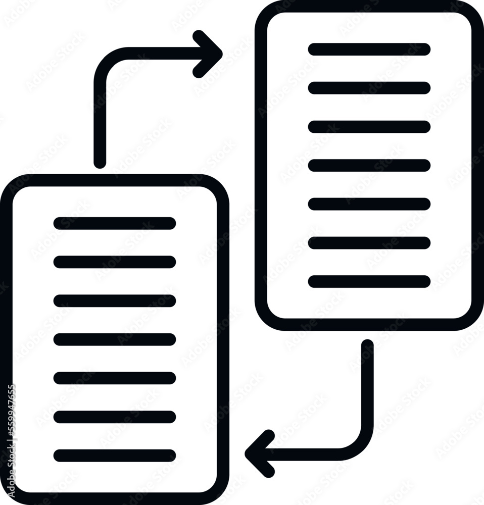 Poster file backup icon outline vector. data cloud. server center