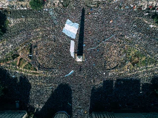Foto op Canvas overview of buenos aires celebrations world cup © zekegraphics