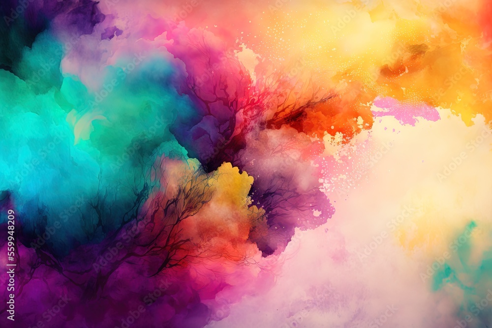 Poster multicolored surface used as an abstract backdrop. generative ai