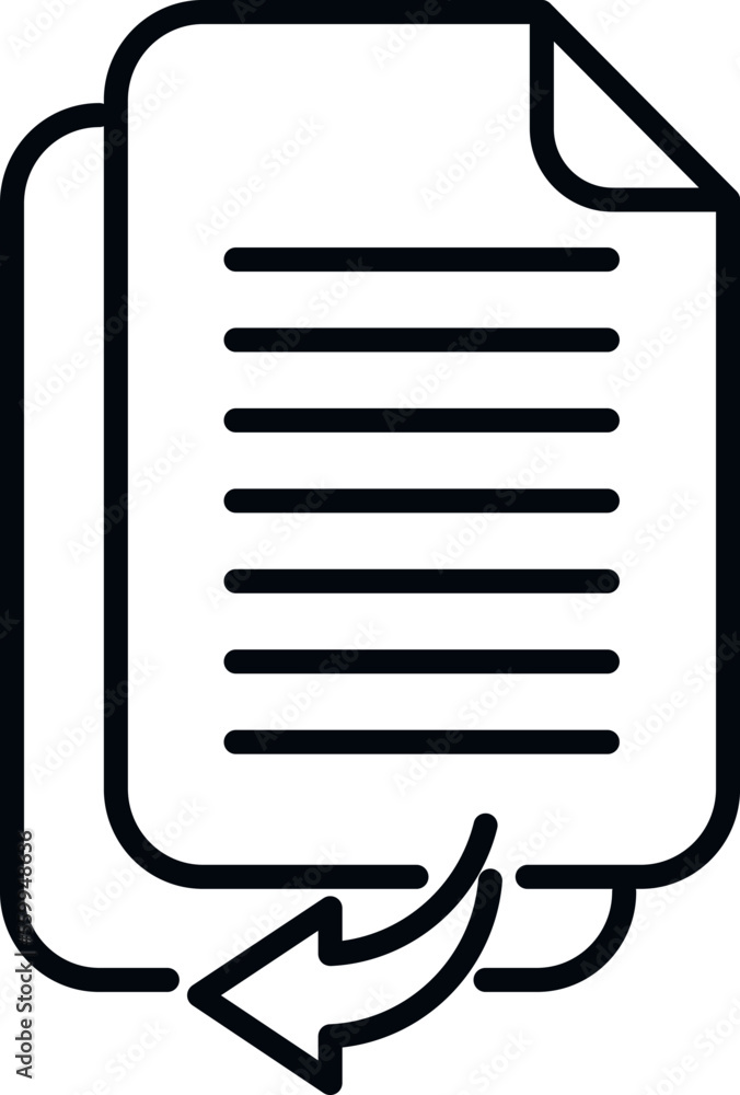 Poster file transfer icon outline vector. backup data. digital server