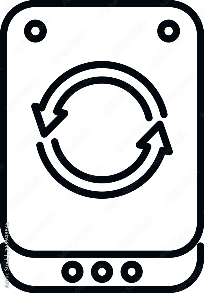 Poster backup icon outline vector. data computer. server file