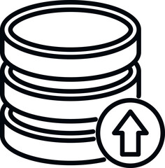 Storage server icon outline vector. Data cloud. Network system