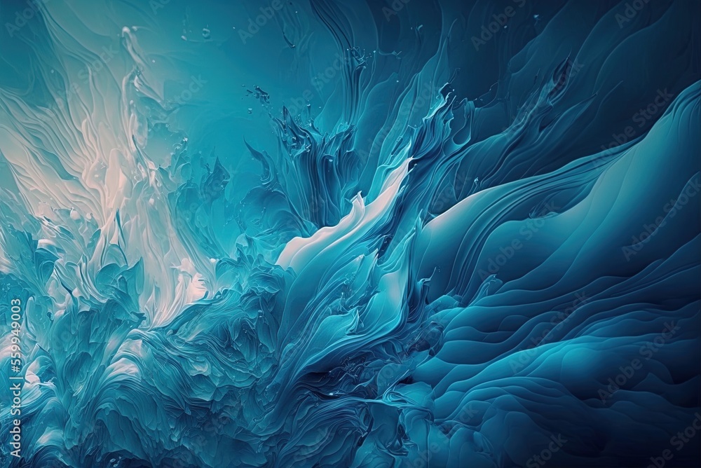 Poster abstract blue color scheme used as a background. generative ai
