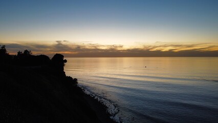 sunset on the sea