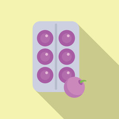 New cough drops icon flat vector. Medical drop. Doctor health